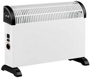  Daewoo Free Standing Bedroom/Kitchen 2000W Convector Heater with 3 Heat Settings, Safety Cut-Out Function with Thermostat Dial – White