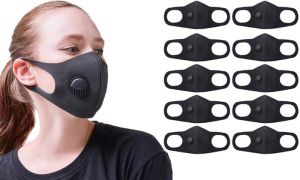 5x Anti Dust Mask with Filter, Face Mouth Mask, Fashion Reusable Washable Outdoor Unisex Mask, Filtered Anti-Pollution Facemask