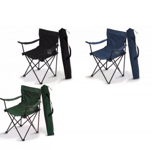 1-Seater Folding Fishing/ Camping Chair with Cup Holder and Carry Bag "Color May Vary"